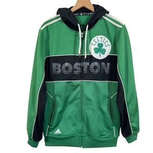 Chaqueta con Capucha Adidas Celtics Cremallera Completa Talla M NBA Trébol Logo Atlético Deportes - Imagen 1 de 9