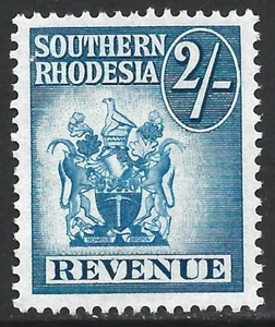 Southern Rhodesia 1954 Arms Revenue 2/ Barefoot #33 Fine Unused (No gum) - Picture 1 of 2