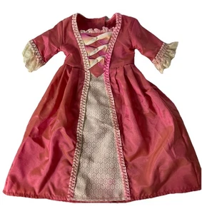 American Girl 18 Zoll Elizabeth Cole Puppe historisches Treffen Kleid - rosa & elfenbeinfarbenes Kleid - Bild 1 von 4