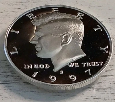 1997-S 90% Silver Kennedy Half Dollar Deep Cameo Gem Proof ~ Low Shipping! - Image 1 of 4