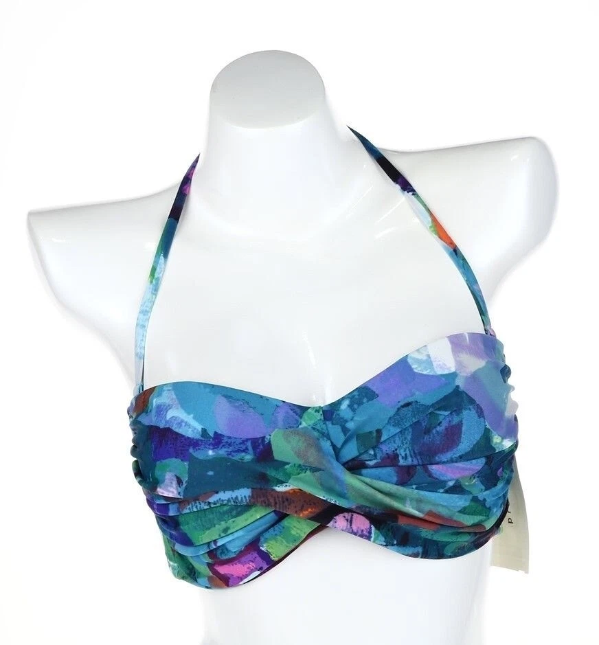 Profile by Gottex 128217 multi-color halter bikini top swimwear size 8 - Image 1 of 2