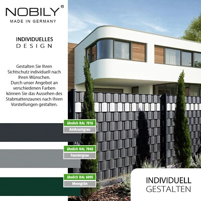 Sichtschutzstreifen Doppelstabmatten Zaun, MADE IN GERMANY, 1-40 Streifen - Bild 1 von 4