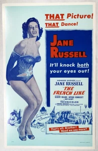 Tarjeta de ventana FRENCH LINE Jane Russell Benton - Imagen 1 de 1