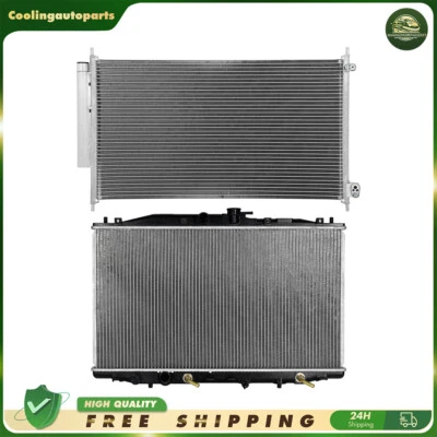 Kit de refrigeración de radiador y condensador de aire acondicionado de aluminio para Acura TSX 2004-2005 2007 2008 Foto 1 de 4