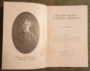 The Titanic Tragedy God Speaking to Nations by Alma White - hardcover book 1912 - Picture 1 of 2