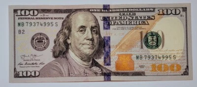 MB 79374995 S $100 Bill, 2013 Federal Reserve Bank, New York City, New York UNC - Image 1 of 2