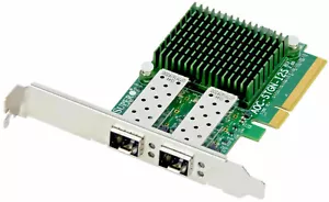 SUPERMICRO AOC-STGN-I2S V2.10 (INTEL X520-DA2) w/BOTH BRACKETS + 2 TRANSCIEVERS - Picture 1 of 3