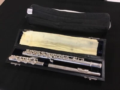FLAUTA DE PLATA ESTERLINA POWELL SONARE SF6000 DE COLECCIÓN Offset G AGUJERO ABIERTO BAJO B Foto 1 de 4