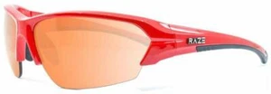 Raze Eyewear X-Drive Sports & Motorcycle Riding Sunglasses Red w/ HD Amber Lens - Picture 1 of 1