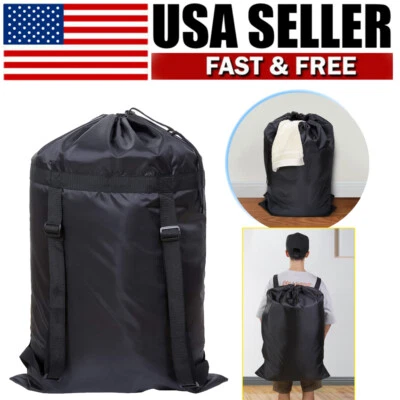 Mochila Bolsa de Lavandería Extra Grande Resistente Lavado Ropa Cordón 55x88 CM Foto 1 de 4