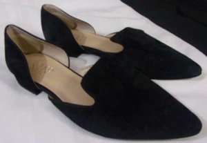 Franco Sarto Women's  Scarletta Black Suede Leather Slip On  Flats Shoes US 7.5M - Picture 1 of 10