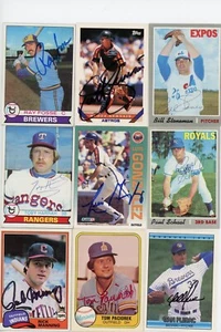 Lot of 9 Autographed Baseball Cards - Picture 1 of 1