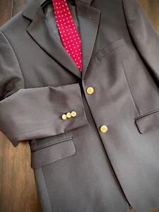 Lord & Taylor Navy Blue Boys Size 16R Sport Coat Blazer with L&T Red Tie - Picture 1 of 12