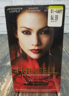FACTORY SEALED - THE CELL VHS,  2000 Horror Movie - Jennifer Lopez Vince Vaughn Foto 1 de 4