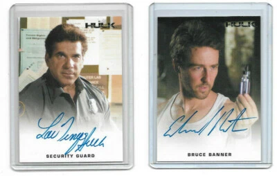 The Incredible Hulk  -  Autograph & Costume Relic Card Selection NM Rittenhouse - Image 1 of 2