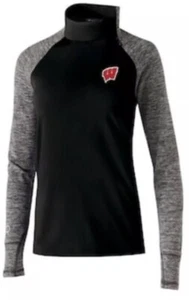 Holloway Women’s Wisconsin Badgers Football Pullover Sweatshirt Medium M Black - Picture 1 of 12