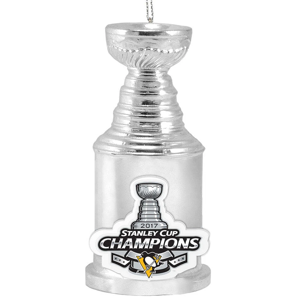 Pittsburgh Penguins 2017 Stanley Cup Champions Trophy Ornament NHL Foto 1 de 1