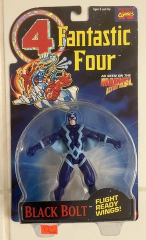 1994 Fantastic Four Black Bolt Action Figure Toy Biz MARVEL SEALED Cover