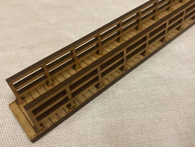 KOLAT CREATIONS Very Long Railway Footbridge. Train Model Kit. OO/HO Gauge Scenery. 280mm