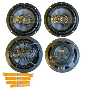 2 Pairs 6.5" 4-Way 300 Watts Coaxial Full Range Replacement Car Speaker Package - Picture 1 of 5