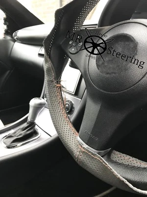 Para VW GOLF MK6 Cubierta De Volante De Cuero Perforado Gris 08+ Beige Doble ST - Imagen 1 de 4