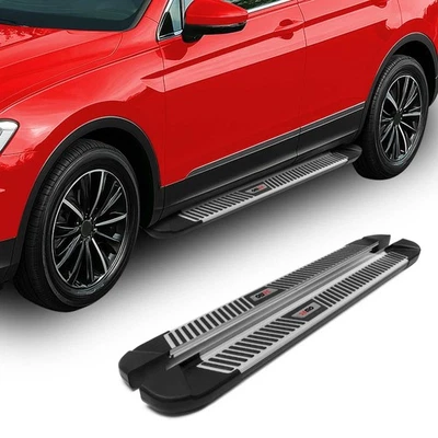 For Porsche Cayenne 2003-2010 OMAC USA Piramitline Black w Silver Step Boards - Image 1 of 4