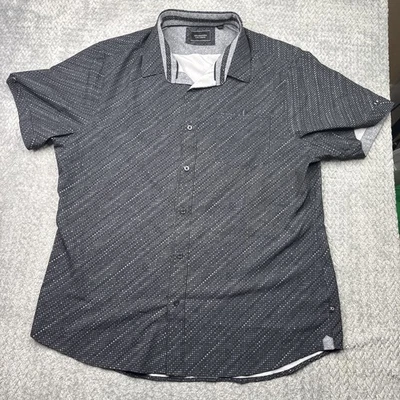 7 Diamonds 4 Way Stretch Shirt Mens L Black Geometric Dot Performance - Image 1 of 4