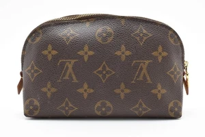 LOUIS VUITTON Monogram Pochette Purse PM Cosmetic Pouch M47515 LV Authentic - Picture 1 of 13