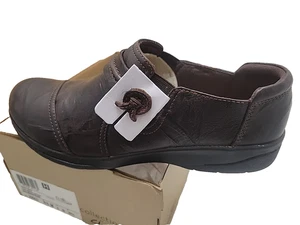 Clarks Shoes Womens 8.5 M Leather Cheyn Madi Casual Slip On Loafer Brown - Picture 1 of 6