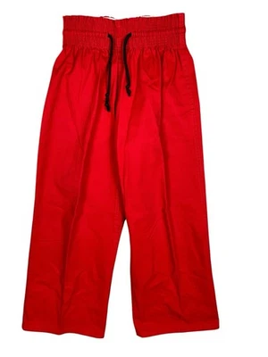 Pantalones de estudiante CENTURY artes marciales rojos pierna ancha unisex talla 2 Foto 1 de 4