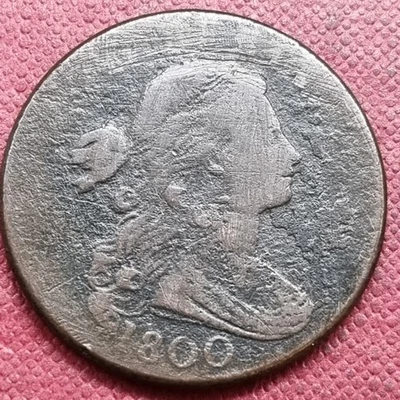 1800 Draped Bust Large Cent 1c Better Grade VF Details #93397 - Image 1 of 2