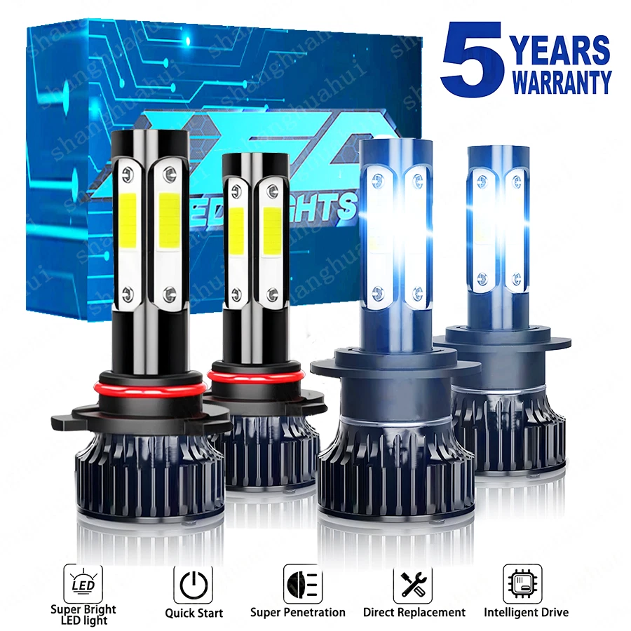 9005 H7 LED Headlight Bulbs Kit For Mitsubishi Outlander Sport Utility 2014-2020 Foto 1 de 4