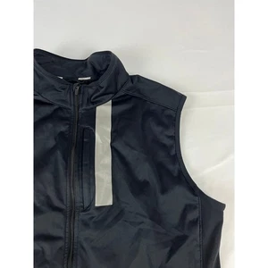 Nike Dri Fit Mens Black Running Vest Athletic Sleeveless Jacket G L - Picture 1 of 9