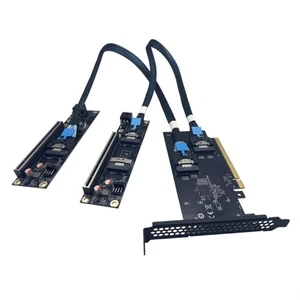 Quick SFF 8654 8i to SAS4.0 Adapter PCIe Processor Expansion Card For Storage - Picture 1 of 8