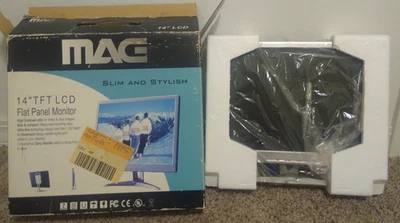 MAG INNOVISION 14” TFT LCD FLAT PANEL MONITOR SLIM SCREEN 456-OPEN BOX Tested - Image 1 of 4