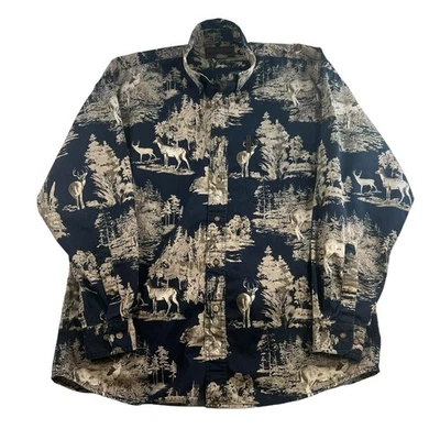 Vtg Magellan Sz M Button Down Shirt Hunting Outdoor Grunge Gorpcore Long Sleeve - Image 1 of 4