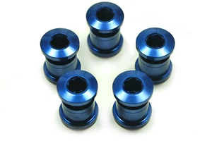 OMNI Racer WORLDS LIGHTEST Ultra-Lite Road Crankset Chainring Bolts Set: BLUE - Picture 1 of 6
