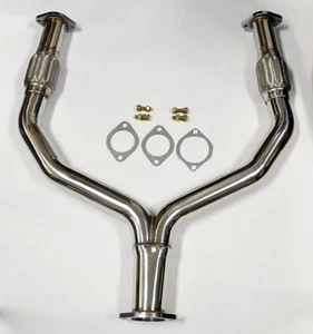 Y Pipe Exhaust w/ Flex FITS Nissan 370z Infiniti G37 2009-2021 - Picture 1 of 1