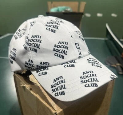 Anti Social Social Club Over You White Cap ASSC Hat All Over You Adjustable Dad - Image 1 of 4