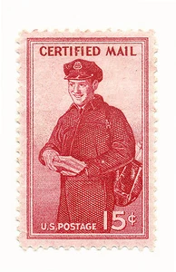 #FA1 1955 15c CERTIFIED MAIL STAMP ISSUE MINT-Hinged - Picture 1 of 1