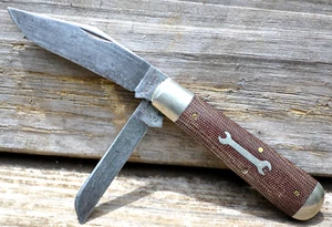 GEC Tidioute Cutlery Oil Field Jack Micarta Griff 861219 Klappmesser USA - Bild 1 von 12
