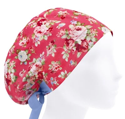 Womens scrub caps, scrub cap, surgical scrub hat, scrub hats floral, nurse hat - Image 1 of 3