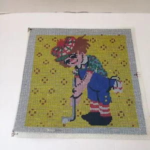 Lona con aguja de golf Raggety Andy jugando Tina of California 12"" x 12"" 10 Cou - Imagen 1 de 5