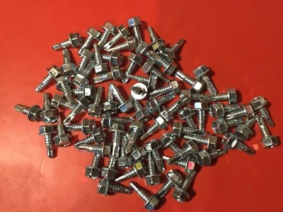 TRU-FIT Hex Washer Head #14 x 3/4 Self-Drilling ( TEK ) Screw #3 point ( 100 pcs)