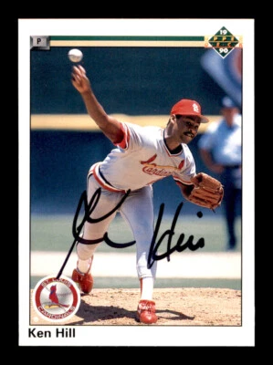 1990 Upper Deck - Ken Hill - On Card Autograph - Image 1 of 3