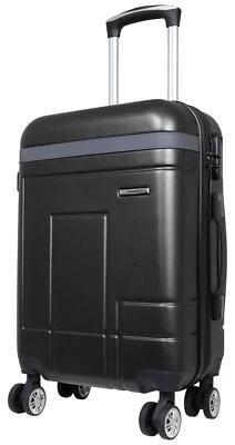 ABS Hartschalenkoffer Reisekoffer Trolley Bordgepäck Serie Luzern Schwarz Gr. M - Bild 1 von 4