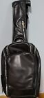 Taertii  Full Grain Black Leather Sling Bag for Men, Crossbody Shoulder N/W Tags