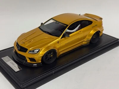 1/18 Ivy Models Mercedes Benz CLK Liberty Walk LB Performance Oro Pelle - Immagine 1 di 4