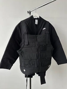 NWT RRP $350 Nike x Peaceminusone G-Dragon 2+1 Vest Kimono Jacket Black Size M - Picture 1 of 9