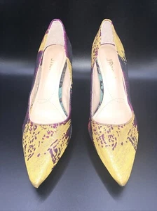 J Renee Womens Maressa Splatter Multi Color Fabric Pointed Toe Spike Heel SZ 6.5 - Picture 1 of 10